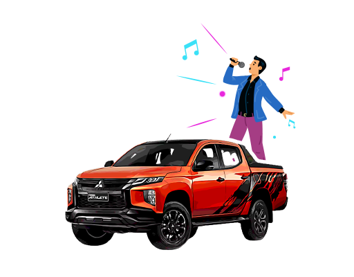 Karaoke bersama-sama dengan kawan atau keluarga dalam Triton anda