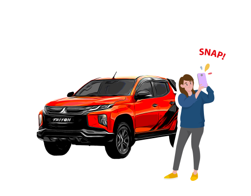 Ambil gambar dengan pilihan pakaian anda bersama Triton